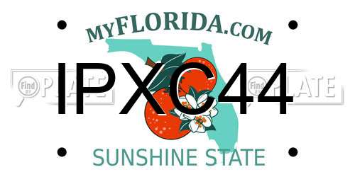 IPXC44 Florida License Plate