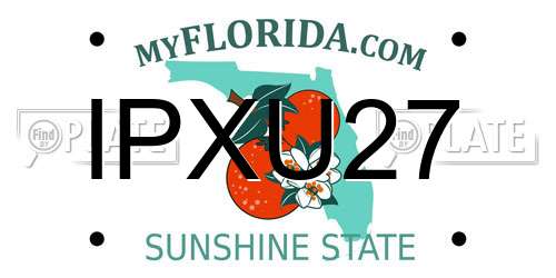 IPXU27 Florida License Plate