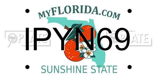 IPYN69 Florida License Plate