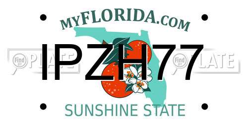 IPZH77 Florida License Plate