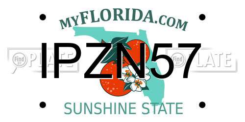 IPZN57 Florida License Plate