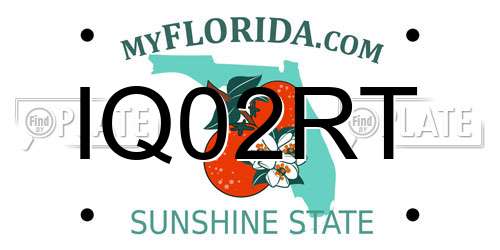 IQ02RT Florida License Plate