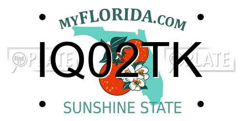 IQ02TK Florida License Plate