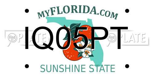 IQ05PT Florida License Plate
