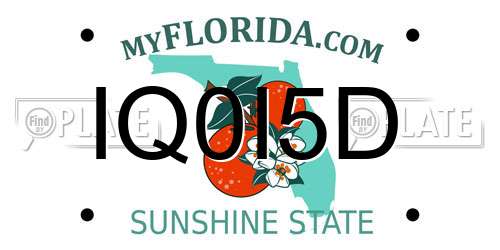 IQ0I5D Florida License Plate