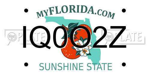 IQ0O2Z Florida License Plate