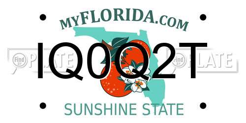 IQ0Q2T Florida License Plate