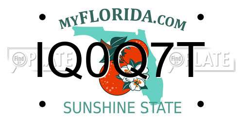 IQ0Q7T Florida License Plate