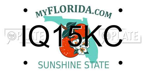 IQ15KC Florida License Plate