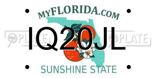 IQ20JL Florida License Plate
