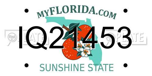 IQ21453 Florida License Plate