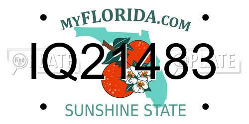 IQ21483 Florida License Plate
