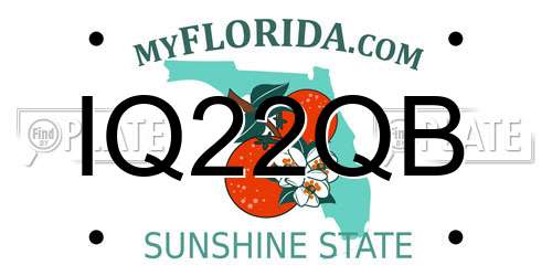 IQ22QB Florida License Plate