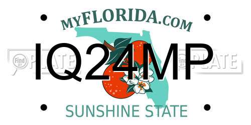 IQ24MP Florida License Plate