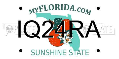 IQ24RA Florida License Plate