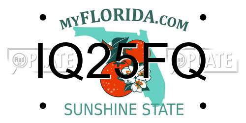 IQ25FQ Florida License Plate
