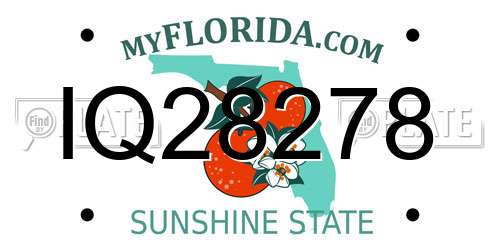 IQ28278 Florida License Plate