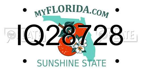 IQ28728 Florida License Plate