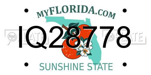 IQ28778 Florida License Plate