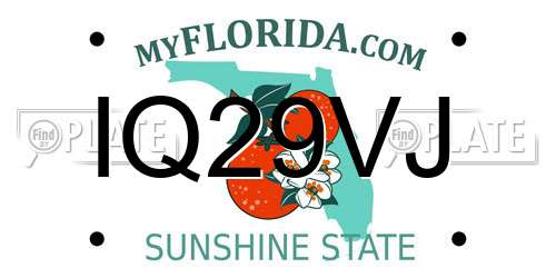 IQ29VJ Florida License Plate