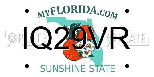 IQ29VR Florida License Plate