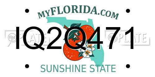 IQ2Q471 Florida License Plate
