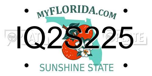 IQ2S225 Florida License Plate