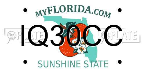 IQ30CC Florida License Plate