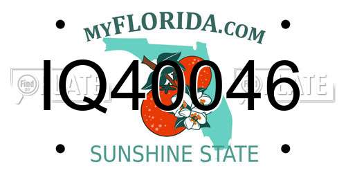 IQ40046 Florida License Plate