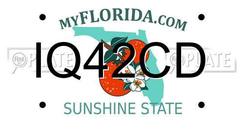 IQ42CD Florida License Plate