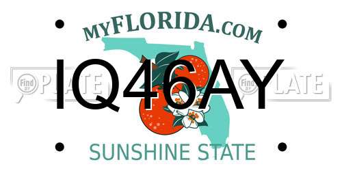 IQ46AY Florida License Plate