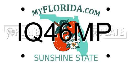 IQ46MP Florida License Plate