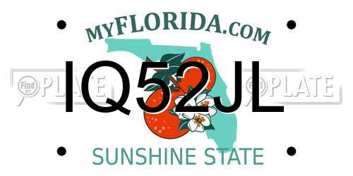 IQ52JL Florida License Plate