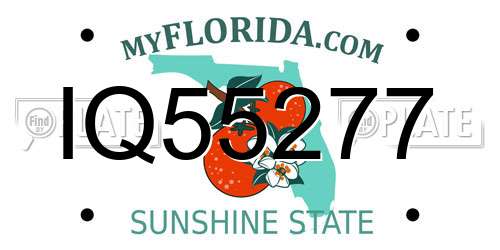 IQ55277 Florida License Plate