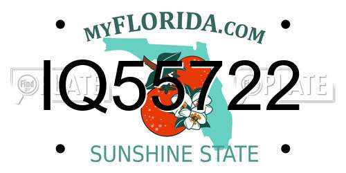 IQ55722 Florida License Plate