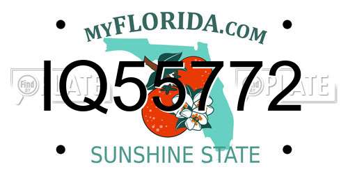IQ55772 Florida License Plate