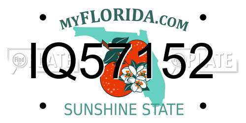 IQ57152 Florida License Plate