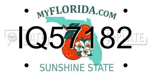 IQ57182 Florida License Plate