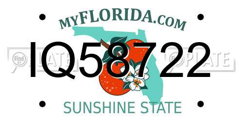 IQ58722 Florida License Plate