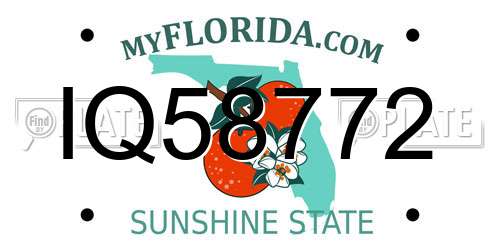 IQ58772 Florida License Plate
