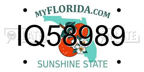 IQ58989 Florida License Plate