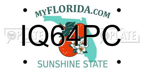 IQ64PC Florida License Plate
