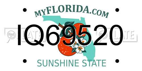 IQ69520 Florida License Plate