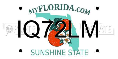 IQ72LM Florida License Plate