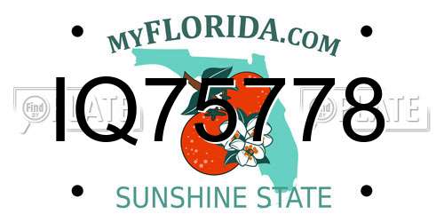 IQ75778 Florida License Plate