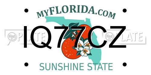 IQ77CZ Florida License Plate