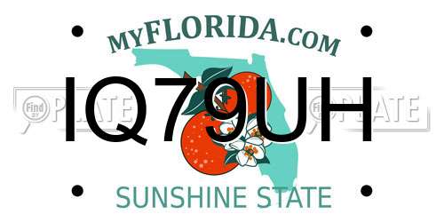 IQ79UH Florida License Plate