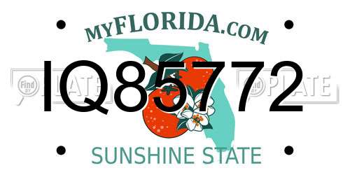 IQ85772 Florida License Plate