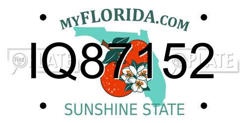 IQ87152 Florida License Plate