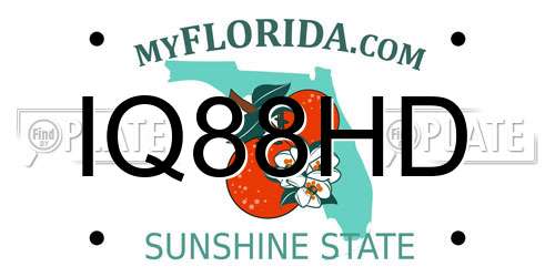 IQ88HD Florida License Plate